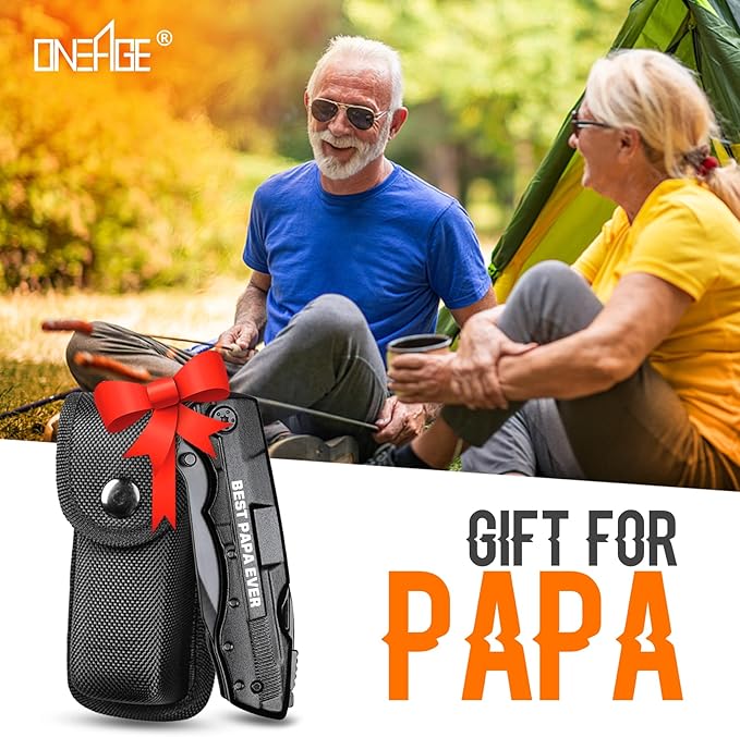 Papa Gifts, "BEST PAPA EVER"Multitool Knife, Papa Christmas Gift, Papas Fathers Day Birthday Gifts, Papa?셲 Gift from Grandchildren, Present Idea for Papas, Best Papa?셲 Presents