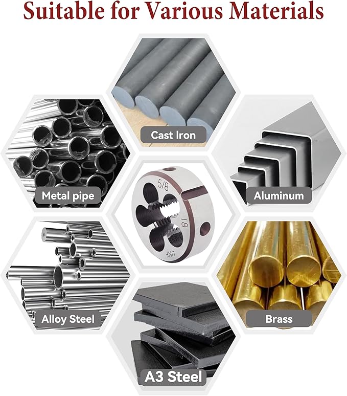 5/8x18 UNF Round Threading Die, 5/8 x 18 Die Machine Right-Hand Thread, Alloy Tool Steel, Accuracy Class: 2A