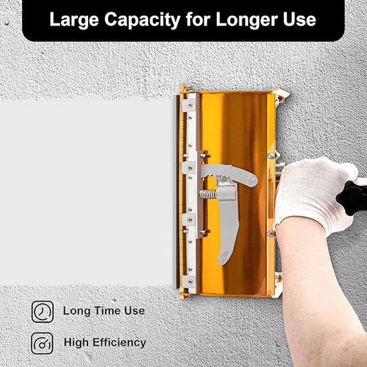 Professional 10" Drywall Flat Finishing Box, Aluminum Finishing tool with Box Handle Extension, Drywall Knife Tools for Plasterboard Wallboard