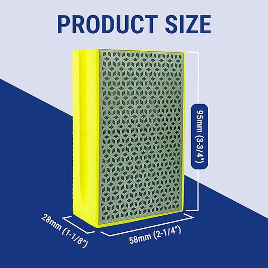 Diamond Hand Polishing Pad Diamond Sanding Block Foam Backed Diamond Sponge Sanding Pads for Wet or Dry Grinding polishing for Granite Marble Stone Tile Glass Ceramic (1, 400# Cubic)