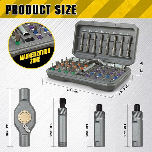 42 In 1 Magnetic Screwdriver Set,Small Ratcheting Screwdriver Pocket Set For Craftsman,Screwdriver Bit Set With Tough Case,Repair Tool Kit