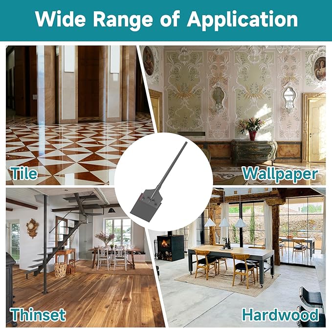 SDS-Max Shank 6 Inch Floor Scraper Chisel Bit - 6" Wide Blade Scraper 25" Long Alloy Steel Jack Hammer Drill Bit - Removal Tools for Tile Wallpaper Thinset Hardwood Adhesive Glue Linoleum