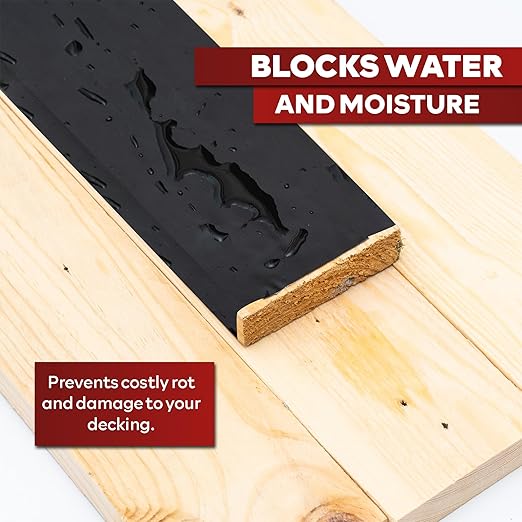 XFasten Butyl Joist Tape for Decking, 2 Inch x 50 Feet (24-Pack), Professional Butyl Deck Joist Tape 2 Inch Waterproof Roof Sealant Flashing Tape, Black