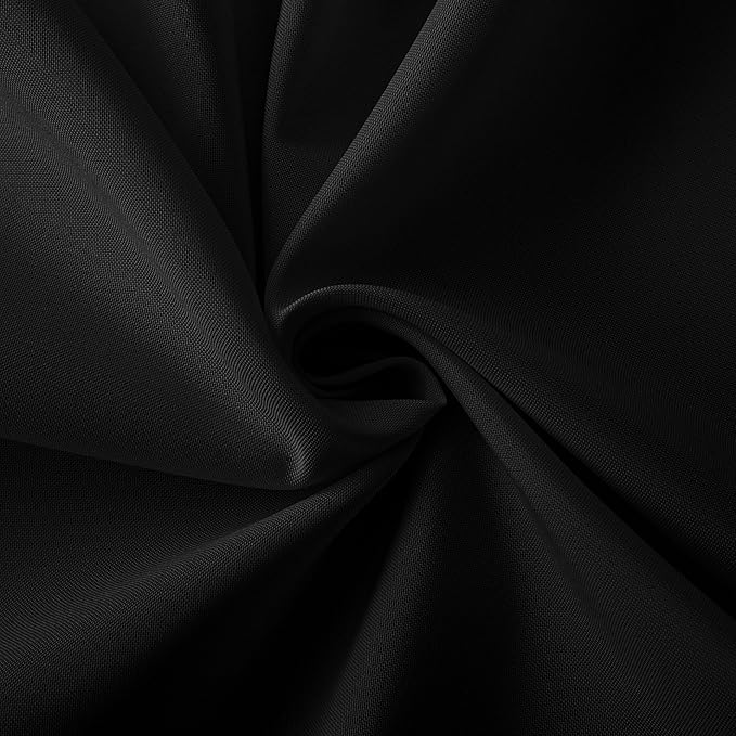 HolidayIdeas 2 Pack Fitted Table Clothes - 48 x 24 Inch - Rectangle Tablecloths for 4 Foot Tables, Versatile Fabric Table Covers for Parties, Holiday Dinner, Trade Show (Black)