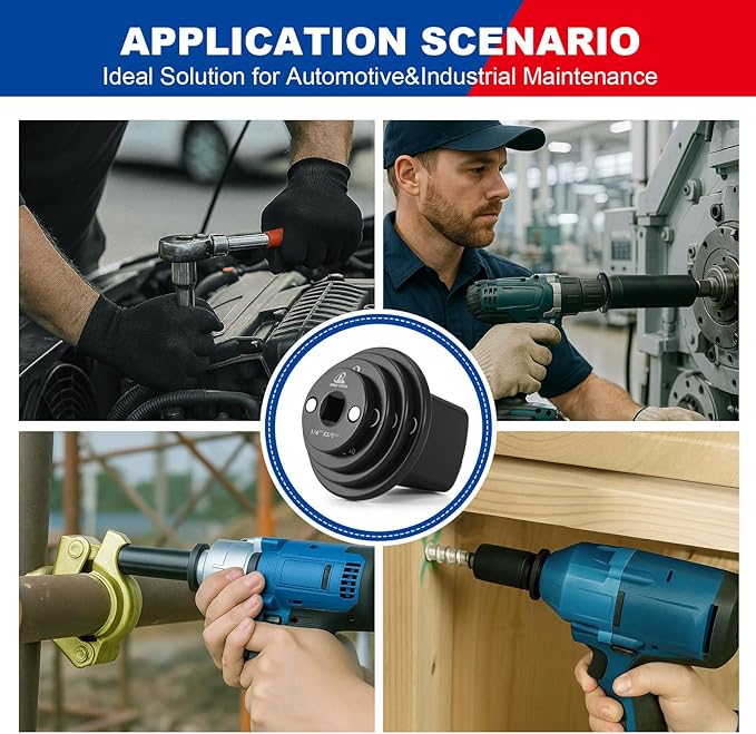 Socket Set Adapter,Low Profile Impact Socket Set Works with Impact Wrench竊똖orque Wrench竊똄lectric Ratchet竊똃esigned for Confined Space竊?/8" to 1/2", 1/4" to 3/8", 3/4" to 1", 1/2" to 3/4", 4PC