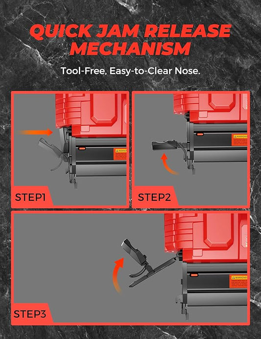 DeForce 18GA Cordless Brad Nailer, 2" Nail Gun for for Milwaukee 18V Battery(No Battery), 2 IN 1 Electric Stapler, 2026 Upgraded Tool-Free Jam Release, 2 Firing Mode, Adjustable Depth, 1000pcs Nails