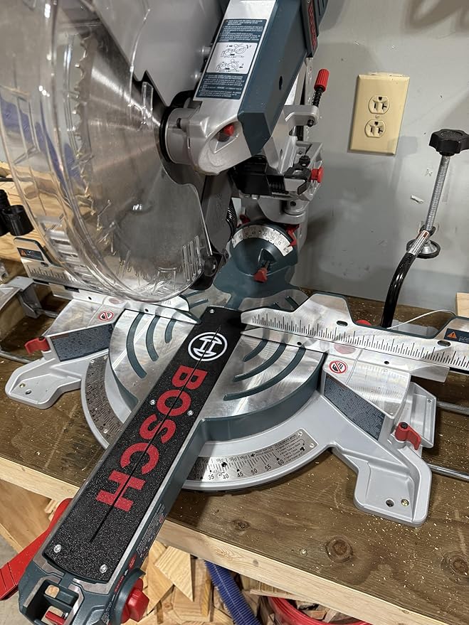 JZ Wood Shop Dust Collection Attachment/COMPATIBLE with Bosch-Miter Saw 12" Glide GCM12SD (Grey)