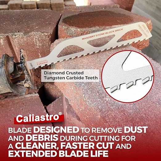 12-Inch Brick, Masonry, Porous Concrete, Engineered Stone Cutting Reciprocating Saw Blade - 2 Pack