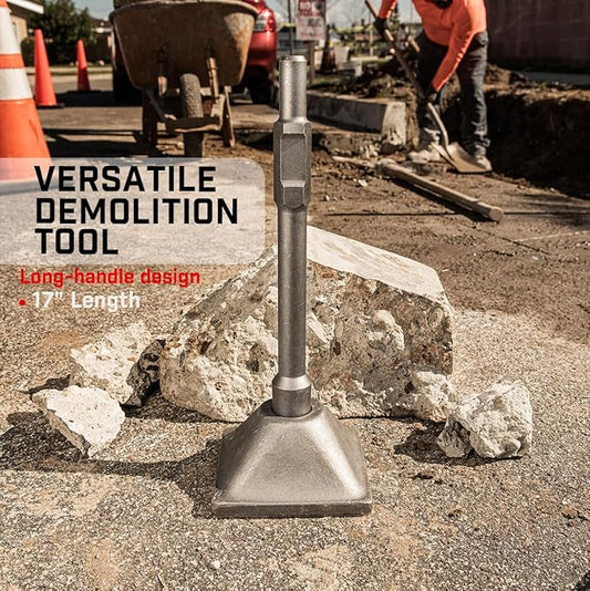 XtremepowerUS Tamper Shank and Plate for Jack Hammer Bit Electric Demolition Concrete Breaker (Tamper Shank and Plate)
