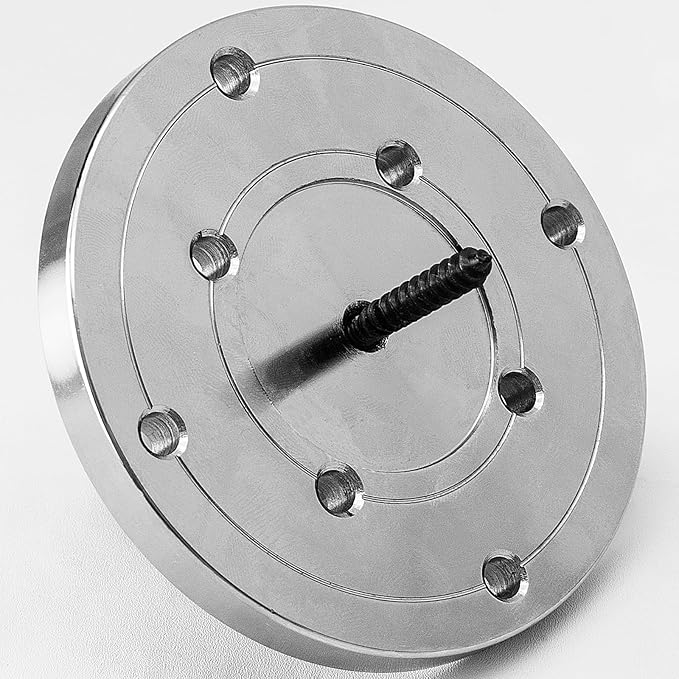4" Steel Wood Lathe Faceplate,Faceplate for Wood Lathe,Lathe Face Plate Fit for 1" x 8TPI Spindle with Screwchuck