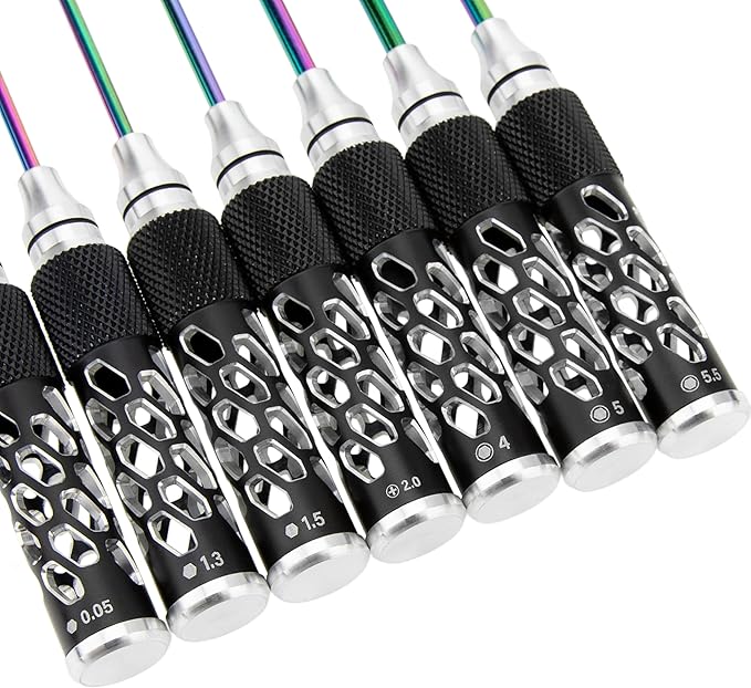MEUS RACING RC Hex Screwdrivers Nut Drivers Phillips Screwdriver Tool Set for Axial 1/24 SCX24 Traxxas 1/18 TRX4M 1/18 1/24 RC Crawler Car (Type A)
