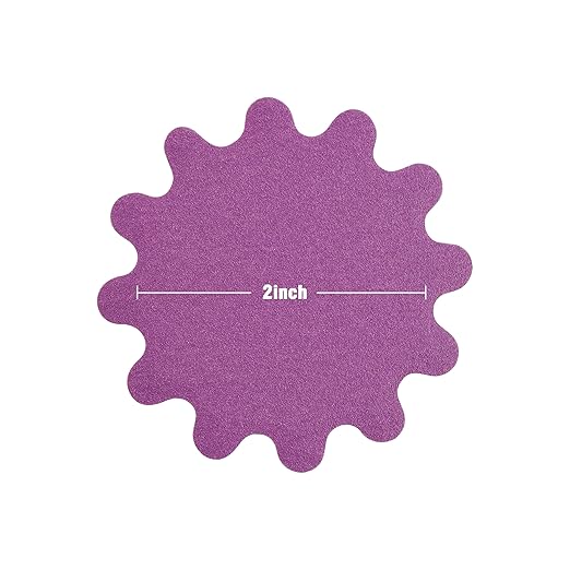 MAXMAN 2 Inch Sanding Discs 50Pcs, Wet Dry Hook and Loop Flex Edge Sanding Discs, 120 Grit Sandpaper, Wavy Sand Paper for Drill and Bowl Sanders, Drill Sanding Attachments, Edge Sanding Tools