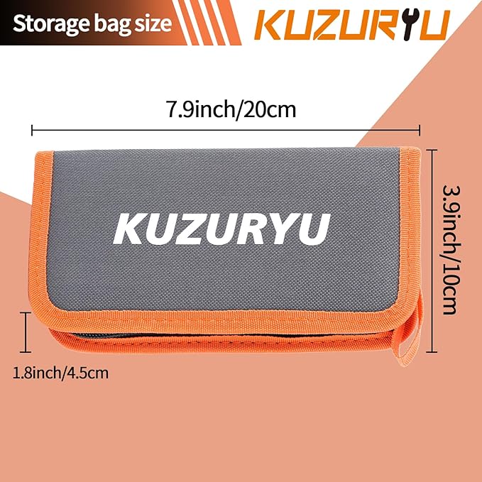 KUZURYU 14PCS Needle File Set - Small Diamond Files with 6 Jeweler's Files & 6 Steel Files (150mm)for DIY, Jewelry, Plastic, Wood & Metal Crafting – with Storage Bag & Steel Brush