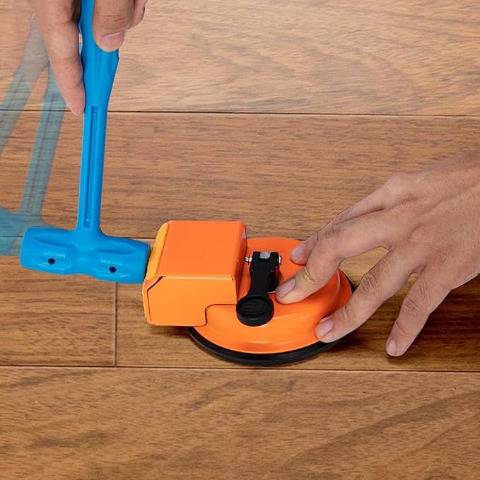 moonoom Floor Gap Fixing Tool, Heavy Duty Floor Gap Repair Kit with 5pcs Sticky Pads, Floors Suction Cup and Mallet for Laminate Vinyl Tile Wood Plank Gaps Efficient Repairs