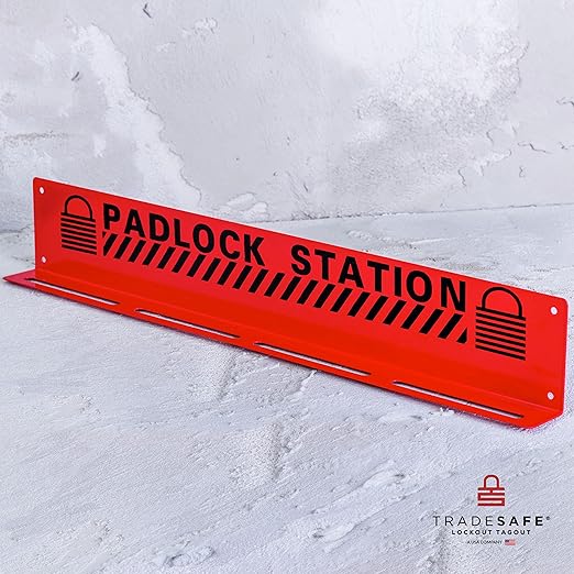 TRADESAFE Lockout Tagout Locks Station - Loto Station Holds up to 20 Safety Padlocks, Loto Locks Rack with No Lock Out Tag Out Padlocks Included