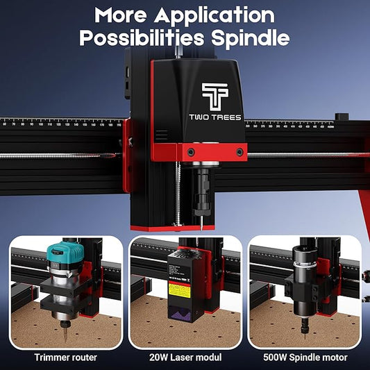 Twotrees TTC450 Pro CNC Router Machine with NEMA 57 Closed-Loop Stepper Motor 3.5" Touch Screen ,Upgraded 3 Axis Engraver Machine, Engraving Milling Machine for Wood Acrylic Aluminum Carving Cutting