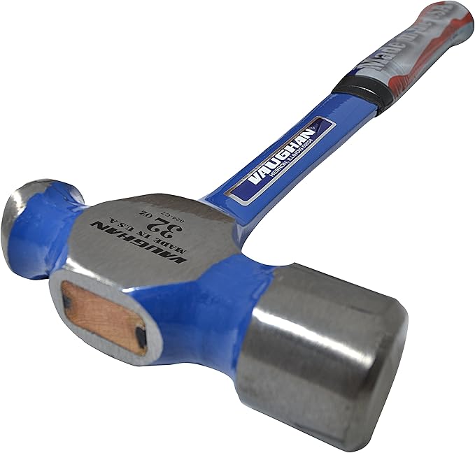 VAUGHAN Ball Pein Hammer, 32 oz, Steel handle, American high carbon steel, VN16571