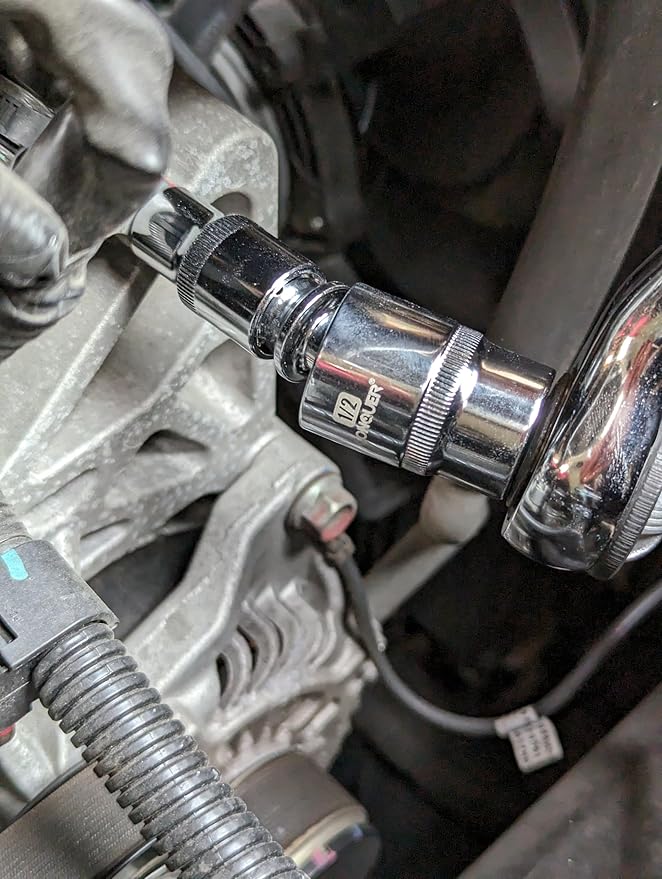 CONQUER Magnetic 2-Stage Universal Joint Socket Extension Set ??1/4", 3/8" & 1/2" Drive CR-MO Steel Adapters with Swivel & Fixed Positions, Magnetic Tip for Automotive, Mechanic & DIY Repairs