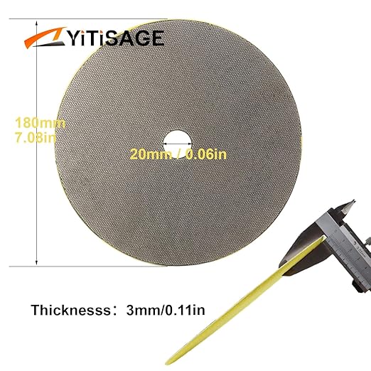 7 Inch Electroplated Diamond Grinding/Polishing Pads Sanding Granite Concrete Glass Metal Stone Grinding Disc(grit 120-1pc)
