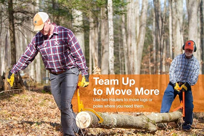LogOX 3-in-1 Forestry Multitool, Firewood Harvesting Hand Tools, Reduce Back Strain and Heating Costs, Log Hauler, Cant Hook, and Timberjack, All-in-One (Patented & Made in USA)