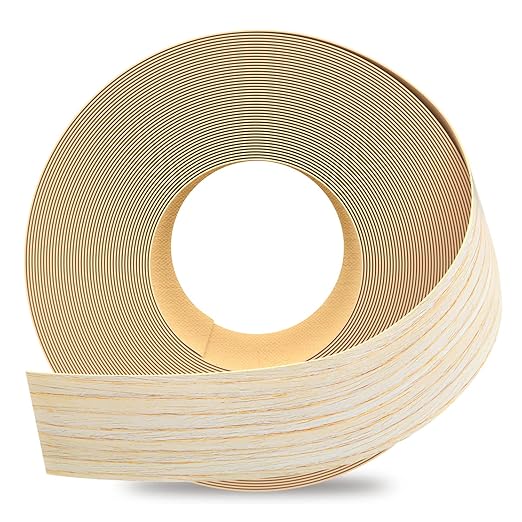 GSCIT Club Oak Edge Banding, 1 1/2 inch x 250ft roll of Veneer Edge Banding - Pre-glued Flexible, Real Wood Tape for Cabinet Repair & Furniture Restoration
