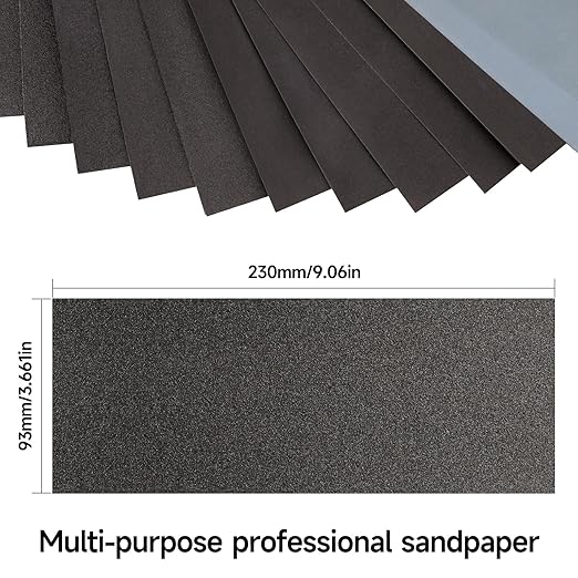 Sandpaper 180 Grit, Wet Dry Sanding Sheets 9x3.6 inch for Wood Furniture Finishing, Metal Sanding and Automotive Polishing,21 -Sheet