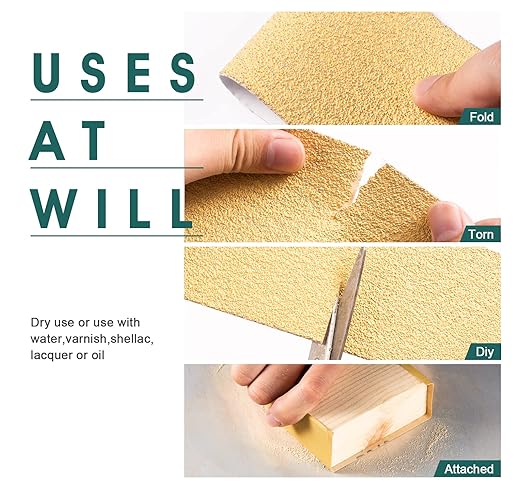 S SATC 150 Grit PSA Longboard Sandpaper 20 Yard Long Continuous Roll, 2-3/4" Wide Self Adhesive Stickyback Sanding Sheets for Automotive, Hand Sanding Blocks,Woodworking, Metal, Plastic