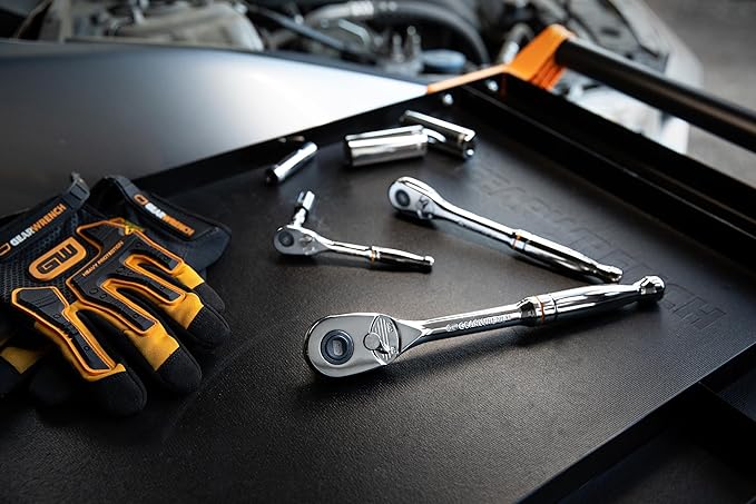 GEARWRENCH 3 Piece 1/4", 3/8??and 1/2" Drive 90-Tooth Quick Release Teardrop Ratchet Set | 81310T