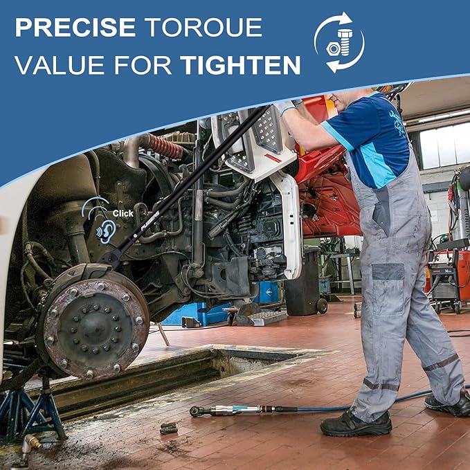 High Torque Wrench 3/4 Inch 100-700 ft, 3/4 Torque Wrench for Car, Truck, Tractor, Accuracy 짹 3% Two Directions Adjustable 48 Teeth Precision Instruments Wrenches