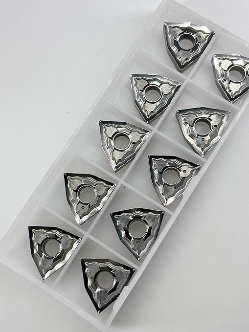Carbide Inserts for Aluminum WNMG431 WNMG080404-AL 10PCS, High Precision Cutting Inserts for Aluminum Machining