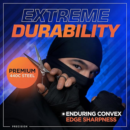 Fagaci Hair Scissors Professional Left 6??440C Steel for Superior Precision, Extremely Sharp Blades Hair Cutting Scissors for Women & Men, Durable Sharpness Hair Shears for Hair Cutting