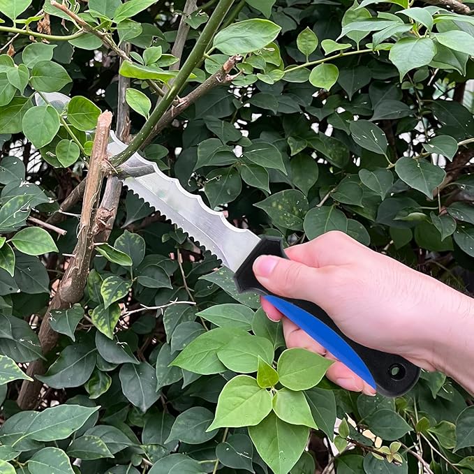 Stainless Steel Insulated knife: 11.14-inch sharp blade, Double Side Sod Cutter Lawn Repair Utility with Nylon Sheath (8)
