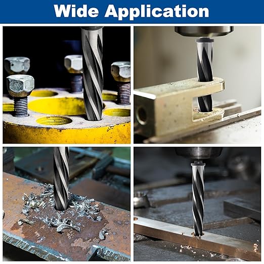 Rocaris 1/2" M2 HSS Taper Chucking Reamer Drill Bit, Taper Reamer Drill Bit for Steel, Alloy, Aluminum, Wood, Plastic