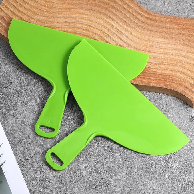 Plastic Putty Knife Scraper 10 Inch, Plastic Flexible Putty Knives, Flexible Disposable Spreader Knife for Drywall Taping and Wall Painting, Green 3PCS