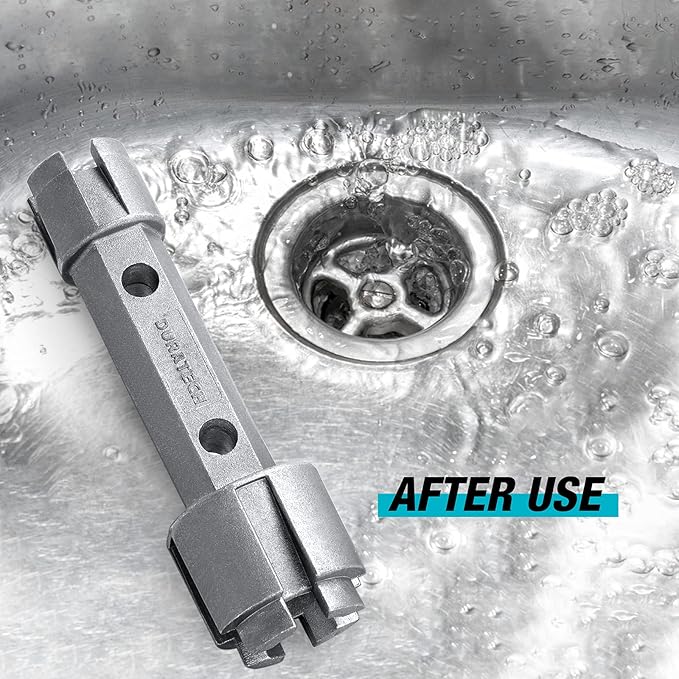 DURATECH 2-Pack Tub Drain Remover, Dual Ended Wrench, Aluminum Alloy for Bath and Shower Drains