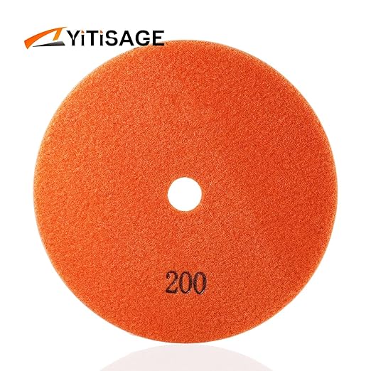 7 Inch Electroplated Diamond Grinding/Polishing Pads Sanding Granite Concrete Glass Metal Stone Grinding Disc(grit 200-1pc)