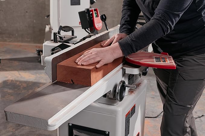 JET 6-Inch Long Bed Jointer, Helical Cutterhead, 1 HP, 115/230V 1Ph (JJ-6HHDX)