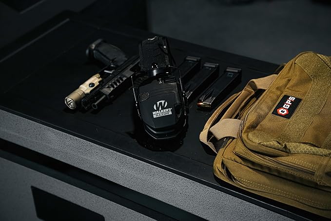 Walker's Razor Slim Ultra Low Profile Compact Design Adjustable Range Shooting Hunting Hearing Protection Electronic Earmuffs