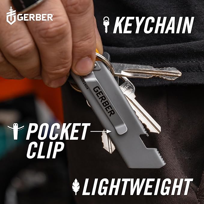Gerber Gear EAB Utility Knife, Clips to Pocket or Keychain with Replaceable Razor Blade for Everyday Carry, EDC Gear with Box Cutter Retractable, Slim Black