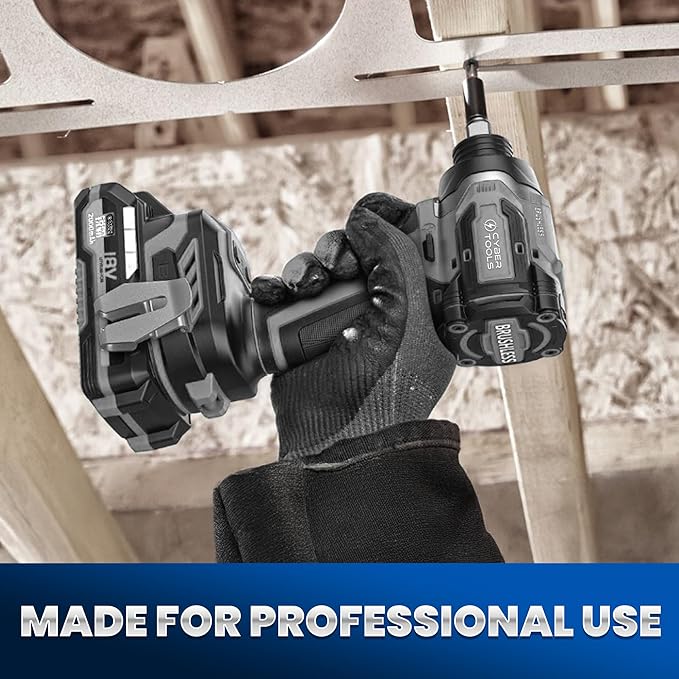 21V Brushless Cordless Driver, Compact and Light Weight, 230Nm Max Torque, 4000 IPM, 3200 RPM with LED Light, 2 Batteries 2000mAh, Charger, and Case Included