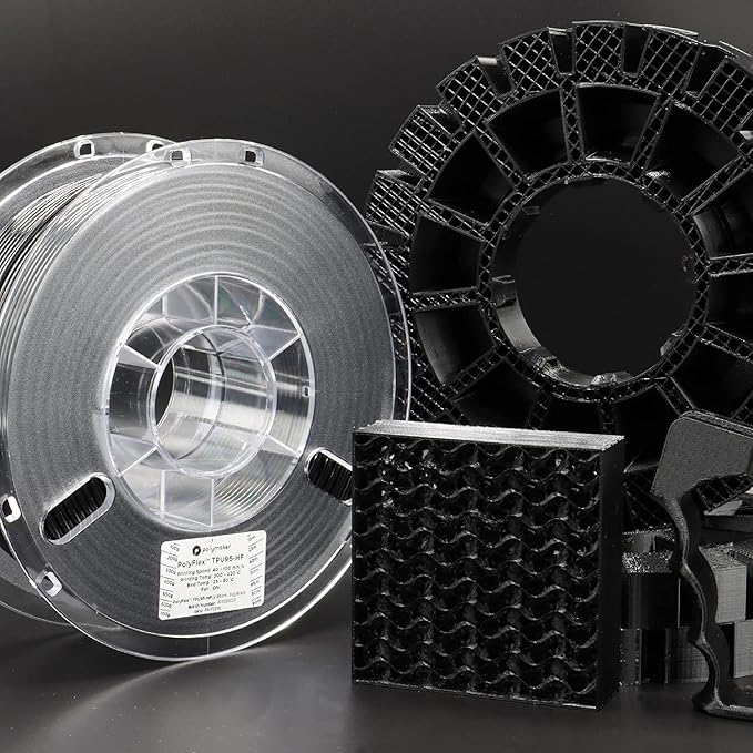 Polymaker High Flow TPU Filament 1.75mm White, Shore 95A Flexible Filament 1.75mm1kg - PolyFlex TPU95-HF 3D Printing TPU Filament 1.75mm Soft Flexible Filament
