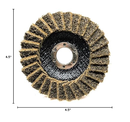 Benchmark Abrasives 4-1/2" x 7/8" Surface Conditioning Type 27 Flap Discs 4 1/2 for Angle Grinder, Sanding Discs for Blending and Polishing - Grinding Wheels 4 1/2 inch - (5 Pack) Coarse Grit