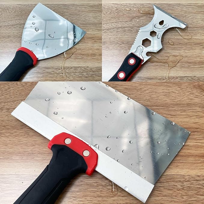 5 Pack Drywall Knife Set, Includes 8??& 12??Taping Knives, 4" & 6" Putty Knives and 3??Multifunctional Paint Scraper, Perfect Hand Tools for Drywall Joint Taping, Finishing and Patching