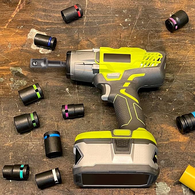 6 PCS 1/2 inch Impact Socket Adapter, Extension Adapter Bits for Impact Driver, Impact Driver Power Bits Set for 1/4-Inch Hex Shank Power Drill for Workplace, Automotive DIY
