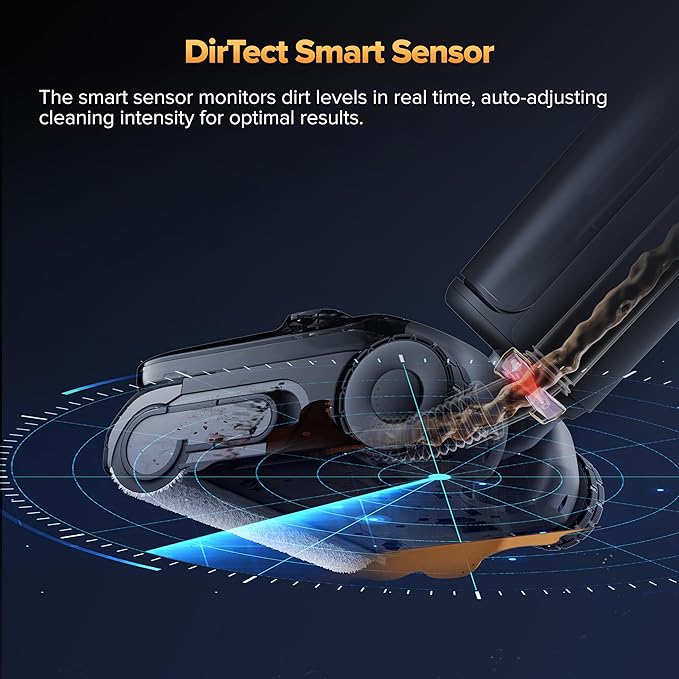 roborock F25 Ultra Steam Wet Dry Vacuum Cleaner, 356째F Steam Mop & 187째F Hot Water Cordless Vacuum Mop All in One, Floor Washer with Blue Light, 194째F Self-Cleaning, 180째 Lay-Flat, AI Assitant Wheels
