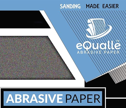 220 Grit Sandpaper Sheets 10 Pack 9x11 in Waterproof Abrasive Heavy Duty Smooth Sanding Wood Metal Drywall Lija para Superficies Surface Preparation Woodworking Rust Removal