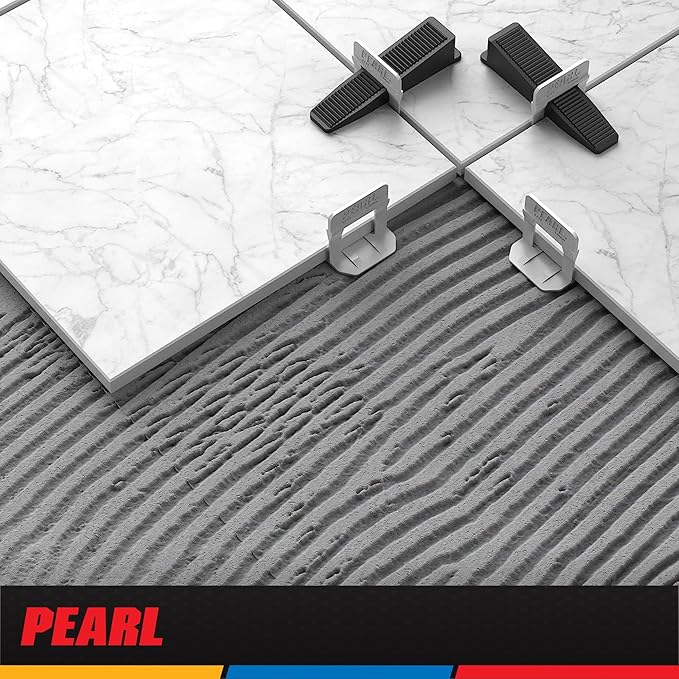 PEARL ABRASIVE CO. Leveling System Bag of 250, White, 1/32"