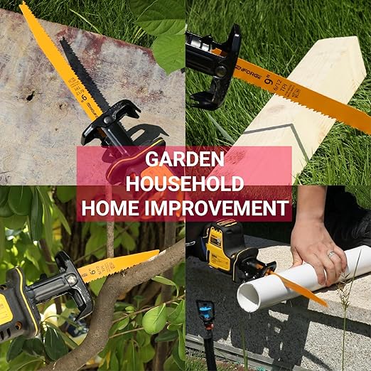 25-PC Reciprocating Saw Blades, 6 inch, 6-12 TPI, BI-Metal (M42+D6A) Material, Replace Milwaukee, Dewalt and Diablo sawzall Blade for Wood with Nails