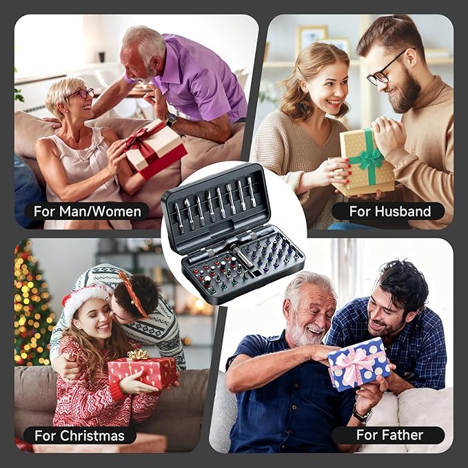 42 in 1 Magnetic Screwdriver Set, DIY Ratchet Screwdriver Set, Multi Bit Screw Drive with Storage Case, Portable Compact Repair Tool Kit for Christmas Gifts, Furniture, Computer, Bicycle