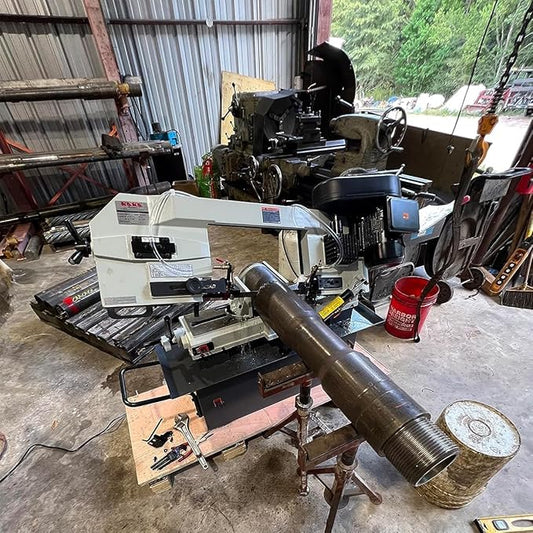 KAKA INDUSTRIAL Metal Band Saw, 9 Inch/228mm Rectangular Cutting Capacity Metal Horizontal Band Saw,4-Speed Dual Voltage Hydraulic Feed and Coolant System 115V/230V BS-912B
